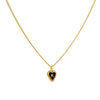 Cadena 1 Letra Heart Negro