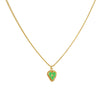 Cadena 1 Letra Heart Verde