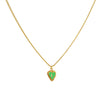 Cadena 1 Letra Heart Verde