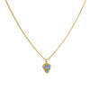 Cadena 1 Letra Heart Azul