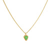 Cadena 1 Letra Heart Verde