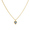 Cadena 1 Letra Heart Azul