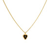 Cadena 1 Letra Heart Negro