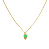 Cadena 1 Letra Heart Verde