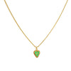 Cadena 1 Letra Heart Verde