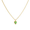 Cadena 1 Letra Heart Verde