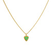 Cadena 1 Letra Heart Verde