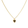 Cadena 1 Letra Heart Negro