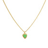Cadena 1 Letra Heart Verde