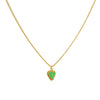 Cadena 1 Letra Heart Verde