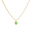 Cadena 1 Letra Heart Verde