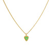 Cadena 1 Letra Heart Verde